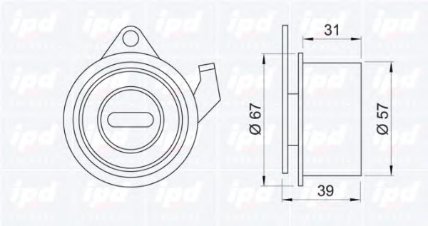 IPD 14-0830 Tensioner Pulley, timing belt